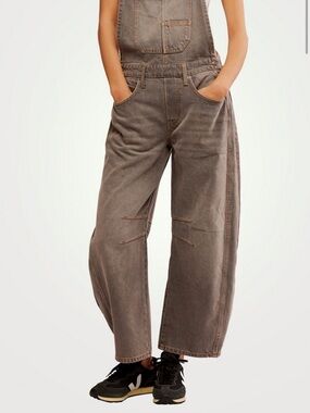 We The Free Good Luck Barrel Overalls- Archive Grey